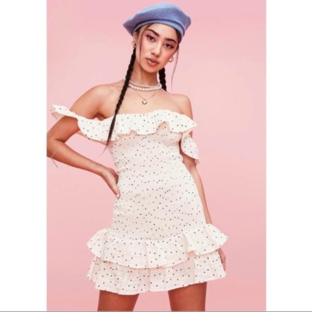 NWOT Privy Cream Charming As Always Mini Dress sz S